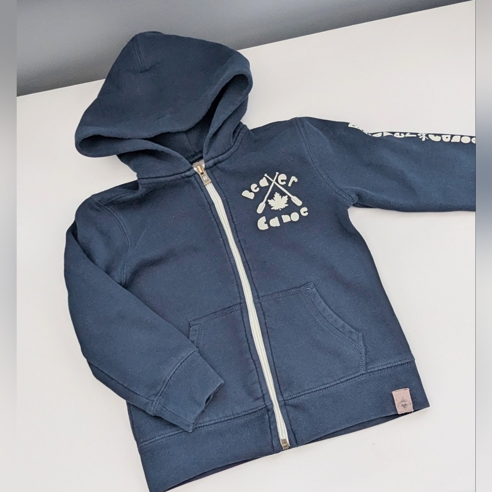 Beaver Canoe Unisex Kids (Size 5T) Zip-Front Hoodie/Sweatshirt/Jacket